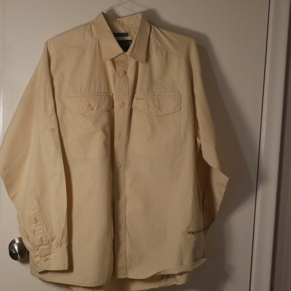 Allagash Fishing Shirt Pale Yellow XL - Picture 2 of 5